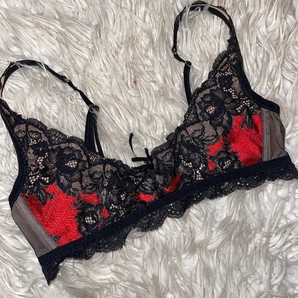 vintage lace unlined bralette bra top - Picture 1 of 3